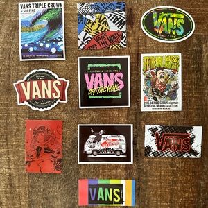 VANS STICKERS 10 UNIQUE STICKERS